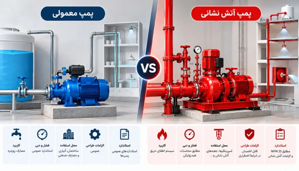 طریقه نصب پمپ آتش نشانی
